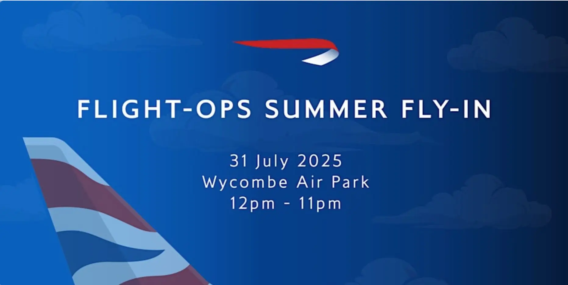 British Airways Flight-Ops Summer Fly-In event branding, Wycombe Air Park, 31 July 2025