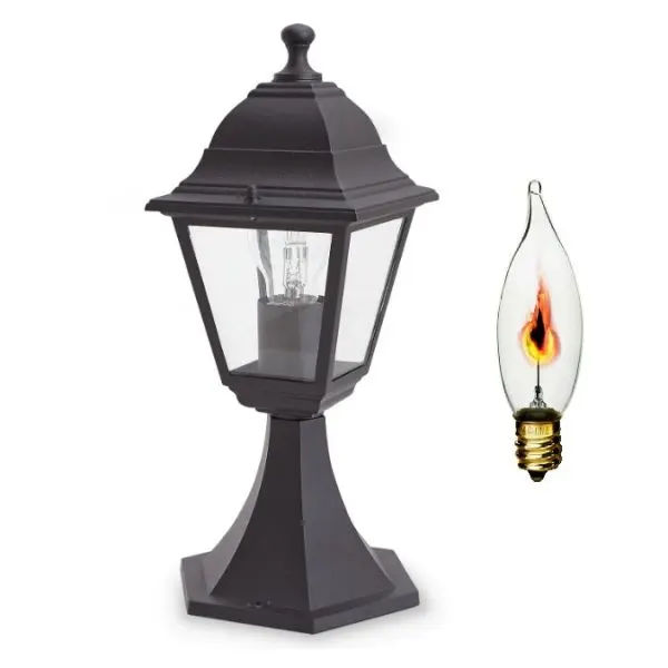 Flicker Flame Lantern – Short on plinth